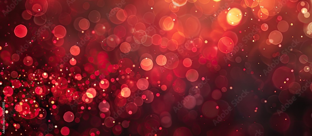 Canvas Prints Abstract night background with smooth red blurred lights creating a captivating copy space image