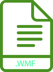 WMF File minimal icon with symbol