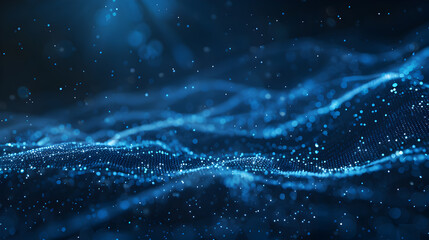 abstract technology particles mesh background. Generative Ai.