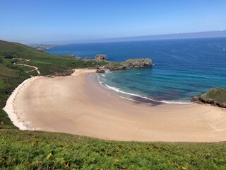 beach and sea Torimbia, Asturias, Spain
