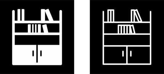 Fototapeta premium Book Shelf Vector Icon