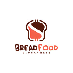 Money with bread logo vector template, Creative bread money logo design concepts