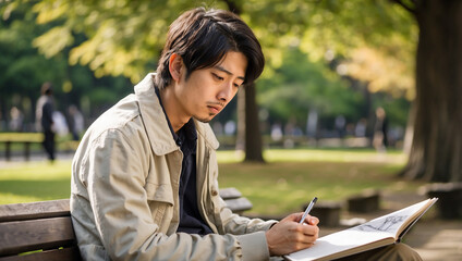 Fototapeta premium portrait of Japanese man