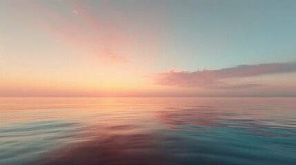 Obraz premium Sunset background over a calm ocean, Palette, tranquility
