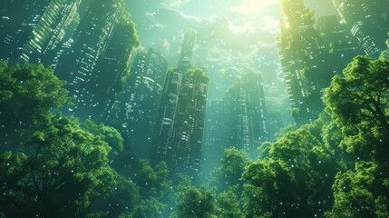 Cityscape Overgrown by Nature