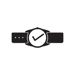 modern stylish wristwatch logo design