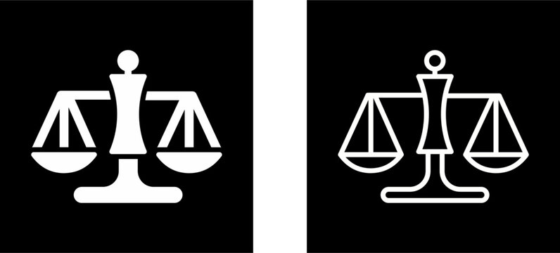 Justice Scale Vector Icon