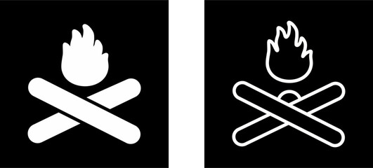 Fototapeta premium Bonfire Vector Icon