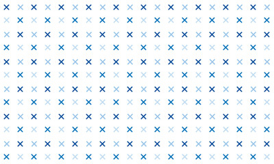 X signs blue pattern seamless. Vector Illustration