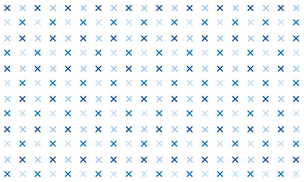 X signs blue pattern seamless. Vector Illustration