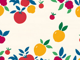 seamless pattern with fruits,Ai generated 