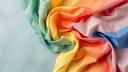 A vibrant rainbow heart pulsates against a backdrop of Pride flags.