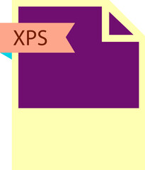 XPS File format icon roe color fill