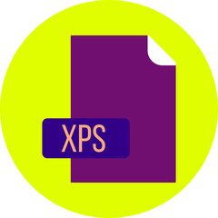 XPS File format icon rounded circle BG