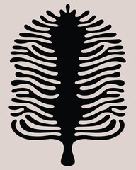 contemporary illustration of abstract nature objects