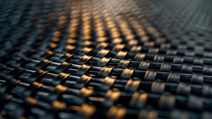Obraz premium 3D image of classic carbon fiber background texture. Close-up photo of carbon weaving.