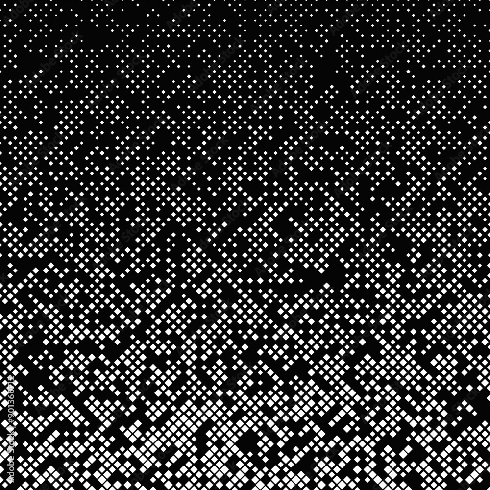 Poster abstract black and white random square pattern background - monochrome vector graphic design with sq