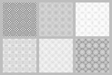 Seamless square pattern background set -  abstract vector graphic