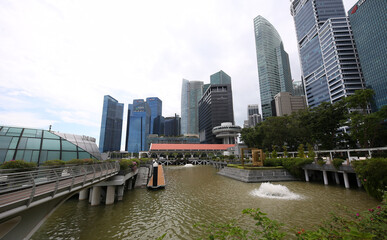 Muelle minero, Muelle Clifford., Marina Bay, Singapur