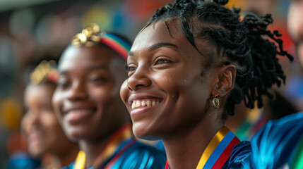 An exciting and vibrant digital illustration of the Olympics Paris 2024