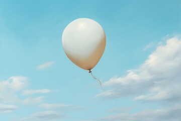Obraz premium Close up on pale balloon cloud blue sky.