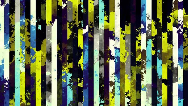 Wallpaper nostalgic retro perspective lines vintage colorful stripes, grunge texture background 4K Loop