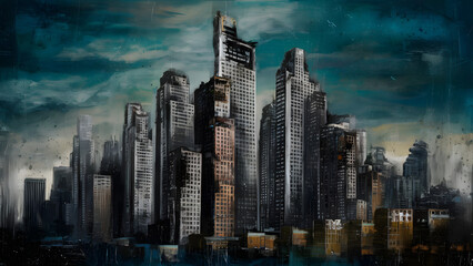 Obraz premium Grungy Urban Landscape