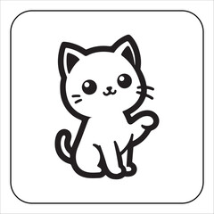 Modern Minimalistic Cat Drawing
