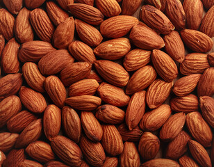 Fototapeta premium A lots fresh Almond nut. pattern texture background.