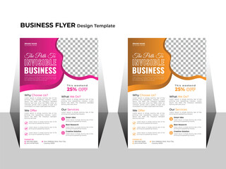 A creative template for an official corporate business flyer brochure. Elegant and professional leaflet 
poster for advertising vector annual reports of IT companies, offices, and institutions
