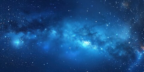 Fototapeta premium Galaxy Illustration. A Stunning Night Sky in Cosmic Universe with Shining Stars and Nebula