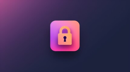 privacy simple icon, skeomorphism ios 
