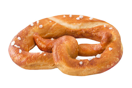 1 Brezel mit Salz und Hintergrund transparent PNG cut out  Salted Pretzel