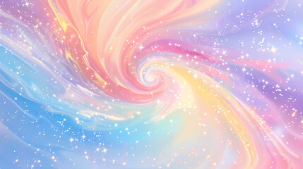 Abstract rainbow colors dreamy starry background