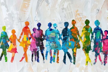 Obraz premium People art abstract painting.