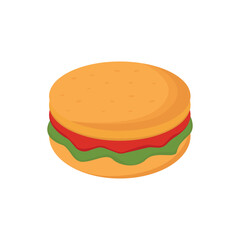 burger logo design concept flat style