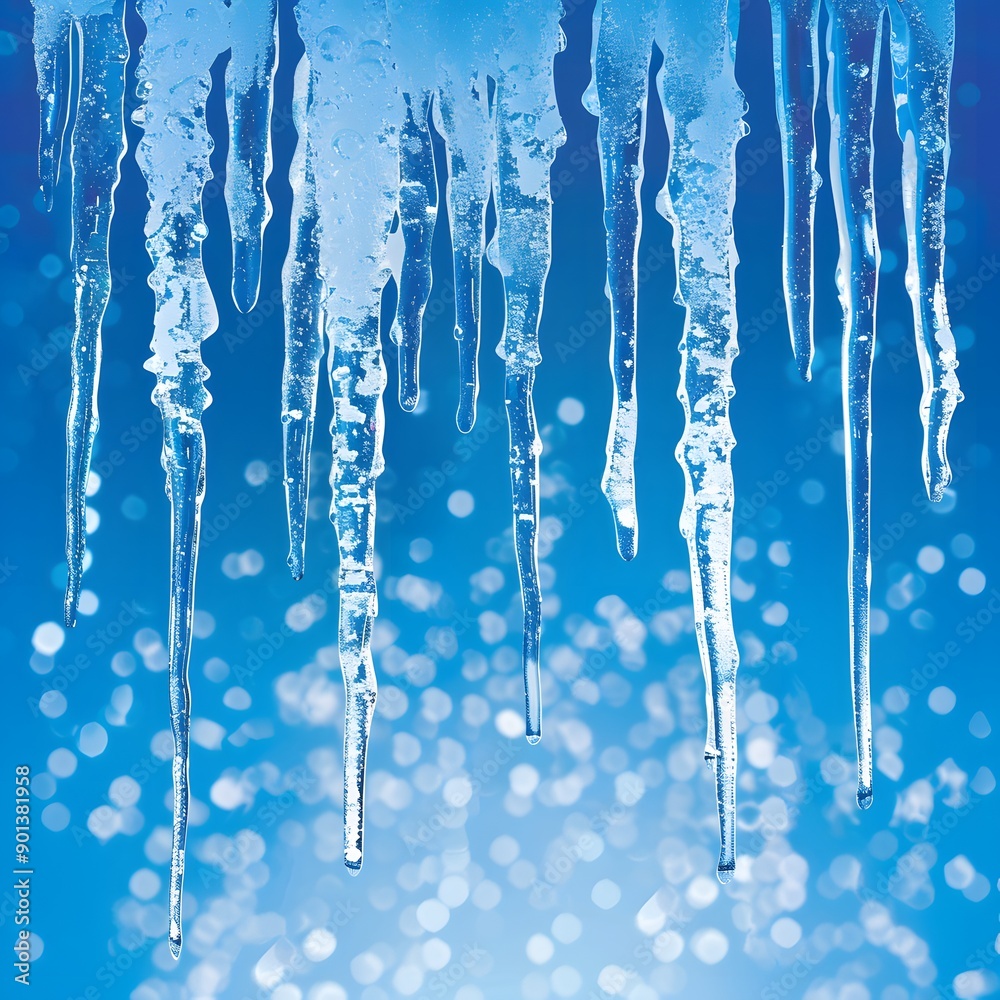 Sticker icicle background