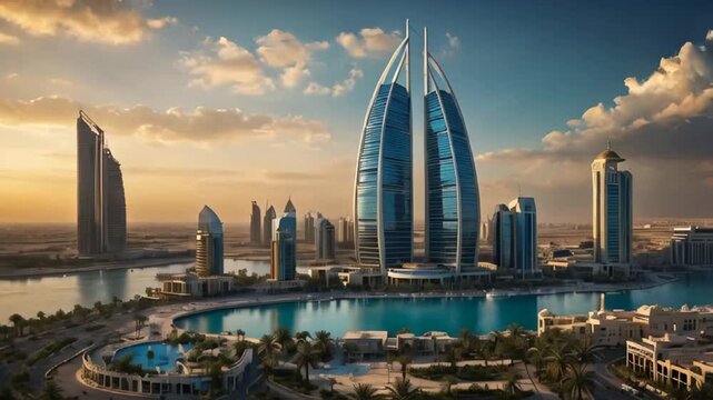 Manama Bahrain stunning panorama