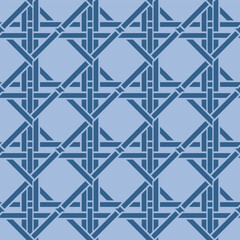 Japanese Square Diamond Weave Vector Seamless Pattern