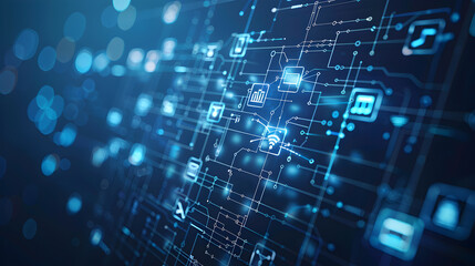 Concept of iot and digital connectivity Showcasing a network of devices and the integration. Generative Ai.