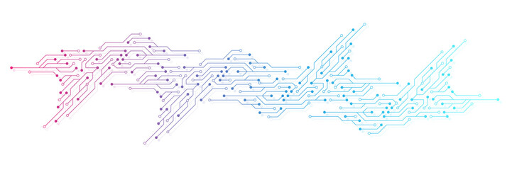 Abstract background with technology circuit board texture. Modern electronic motherboard texture. Engineering and communication concept for header, web banner, website, presentation.