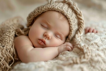 Baby photo bed comfortable.