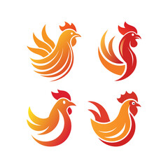 Rooster Chicken logo illustration