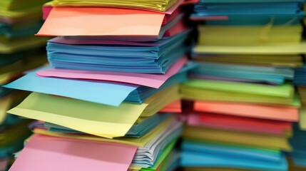 Stack of blank sticky notes, symbolizing ideas and planning.
