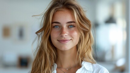 Proud teacher with a bright smile on white background World Teachers Day