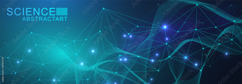 Canvas Prints ai technology abstract background. ai generative art creative banner concept in the digital style. h