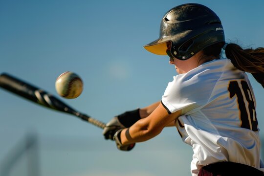 female athlete fast pitch softball player