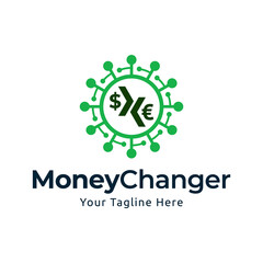 Money Changer Logo Template Design Vector