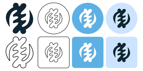 akan, african religion adinkra symbol Gye Nyame,  icon symbol ui and ux design, glyphs and stroke line icon