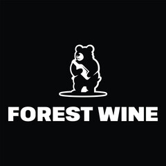 Forest Wine minimalist logo design